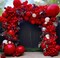 Ruby Red Balloons Different Sizes Latex Matte Red Balloon Garland Arch Kit for Birthday Wedding Baby Shower Valentine's Day Mother's Day Party Decor